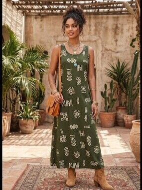 Vintage Tribal Maxi Dress